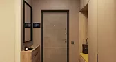 Коридор с люстрой и шкафом