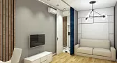 Дизайн квартиры студии с диваном