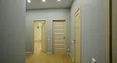 Коридор в отремонтированной квартире с материалами