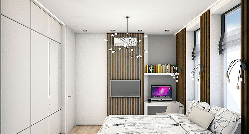 Спальня шкаф дизайн интерьера квартиры