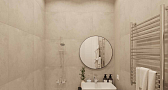 Зеркало в ванной с полотенцесушителем