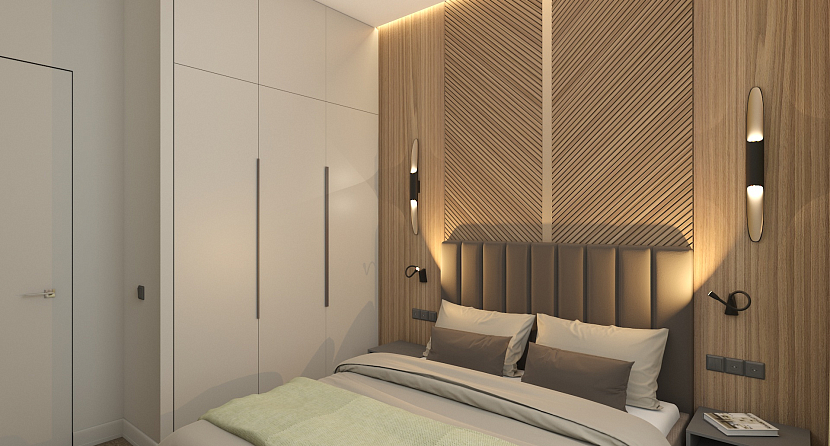 Спальня с дизайном интерьера